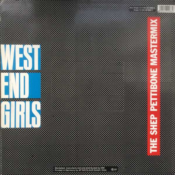 Pet Shop Boys : West End Girls (The Shep Pettibone Mastermix) (12", Maxi)