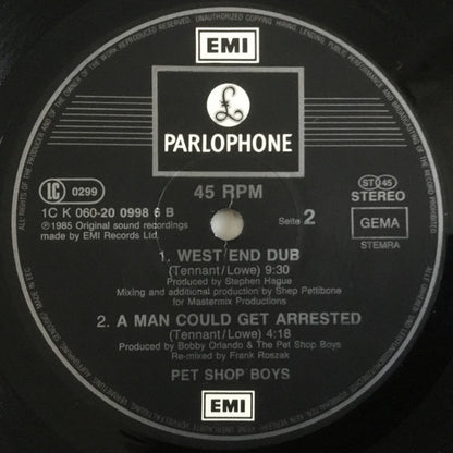 Pet Shop Boys : West End Girls (The Shep Pettibone Mastermix) (12", Maxi)