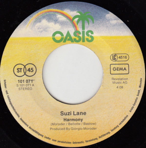 Suzi Lane : Harmony (7")