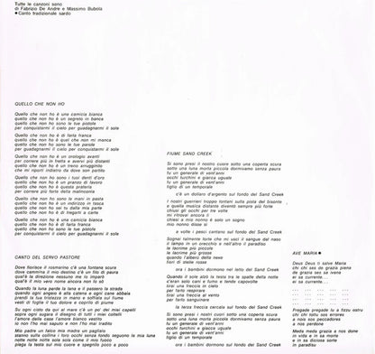 Fabrizio De Andre'* : Fabrizio De Andre' (LP, Album)