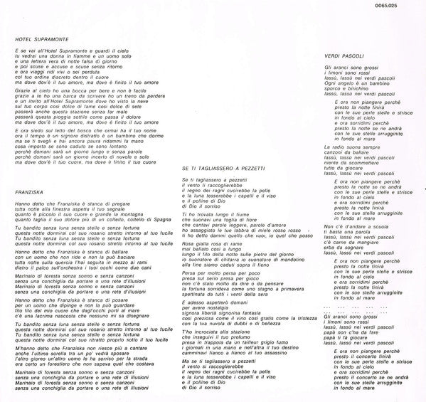 Fabrizio De Andre'* : Fabrizio De Andre' (LP, Album)