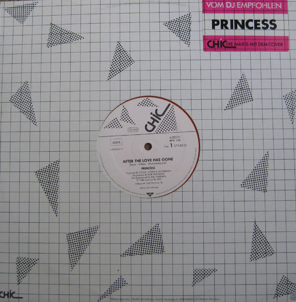 Princess : After The Love Has Gone (12", Maxi, Ora)