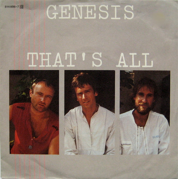 Genesis : That's All (7", Single)