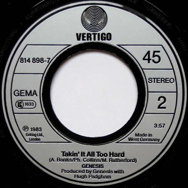 Genesis : That's All (7", Single)