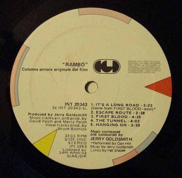 Jerry Goldsmith : Rambo (Colonna Sonora Originale Del Film) (LP, Album)