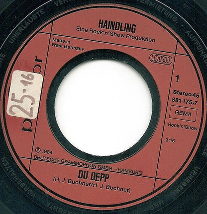 Haindling : Du Depp (7", Single)