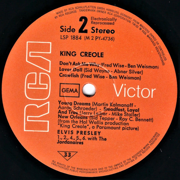 Elvis Presley : King Creole (LP, Album, RE)