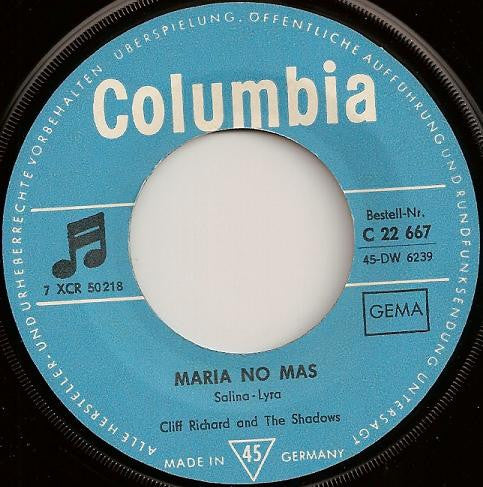 Cliff Richard : Maria No Mas / Spanish Harlem (7", Single)