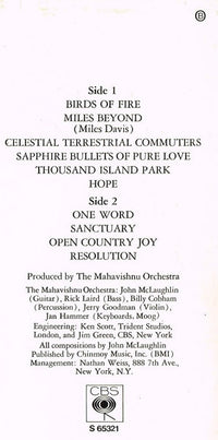 Mahavishnu Orchestra : Birds Of Fire (LP, Album)