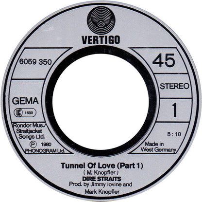 Dire Straits : Tunnel Of Love (7", Single)