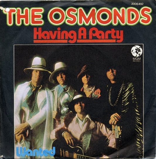 The Osmonds : Having A Party (7", Single)