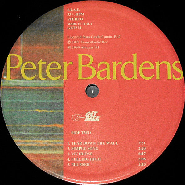 Peter Bardens : Peter Bardens (LP, Album, RE, 180)