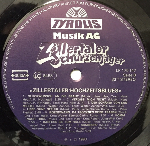 Zillertaler Schürzenjäger : Zillertaler Hochzeitsblues (LP, Album)