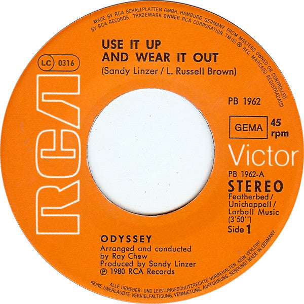 Odyssey (2) : Use It Up And Wear It Out (7", Single)