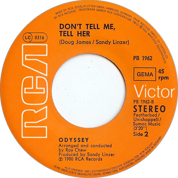 Odyssey (2) : Use It Up And Wear It Out (7", Single)