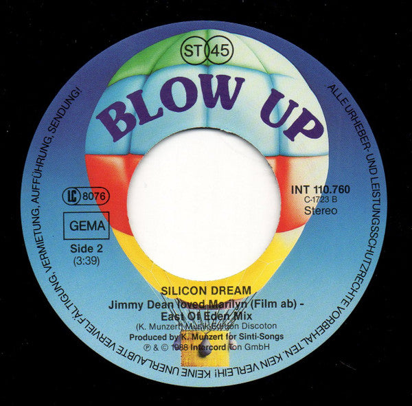 Silicon Dream : Jimmy Dean Loved Marilyn (Film Ab) (Cinema Scope Mix) (7", Single)