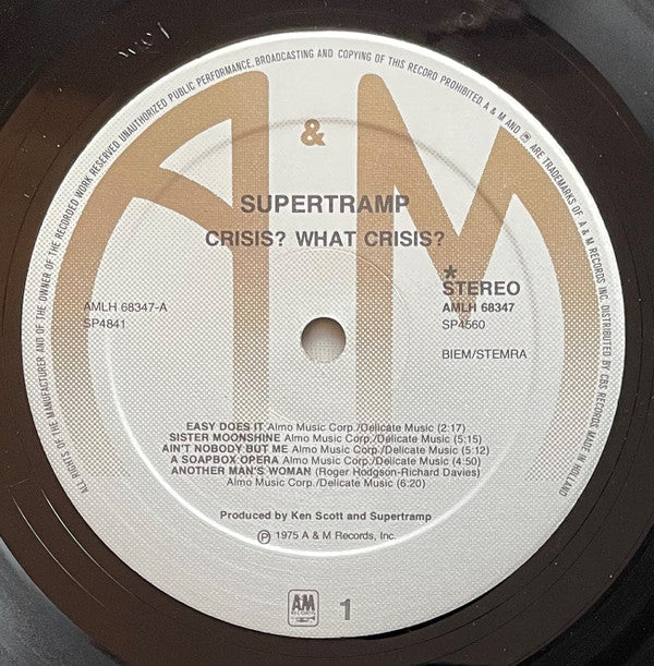 Supertramp : Crisis? What Crisis?  (LP, Album, RE)
