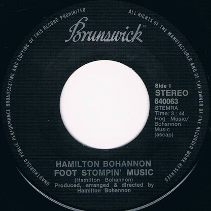 Bohannon* : Foot Stompin' Music (7", Single)