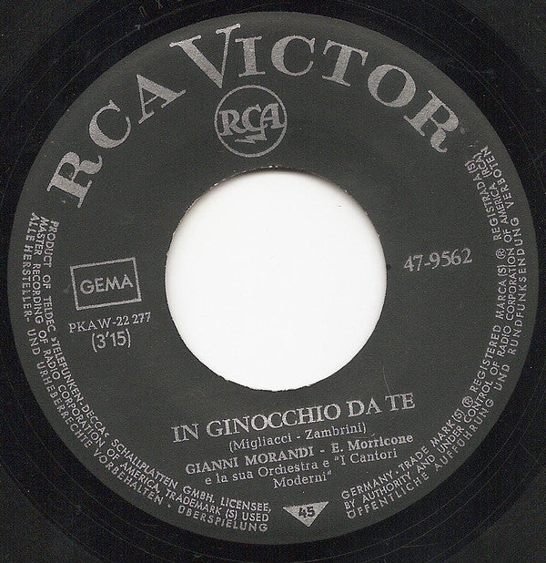 Gianni Morandi : In Ginocchio Da Te / Se Puoi Uscire Una Domenica Sola Con Me (7")
