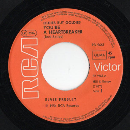 Elvis Presley : You're A Heartbreaker / Stuck On You (7", Single)