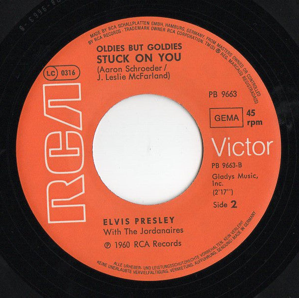 Elvis Presley : You're A Heartbreaker / Stuck On You (7", Single)