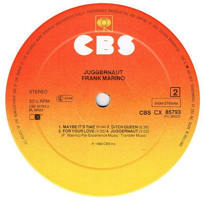 Frank Marino : Juggernaut (LP, Album, CX )