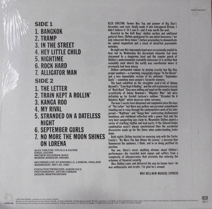 Alex Chilton : Live In London (LP, Album, RE, Whi)
