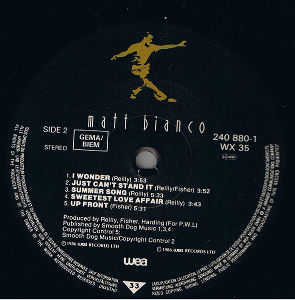 Matt Bianco : Matt Bianco (LP, Album, WE )