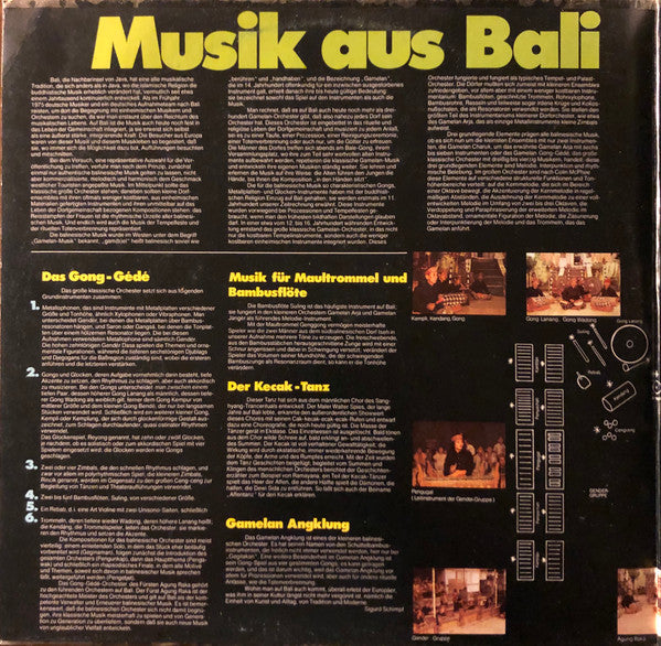 Various : Musik Aus Bali (2xLP)