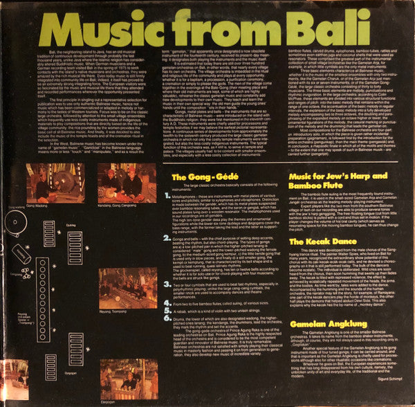 Various : Musik Aus Bali (2xLP)