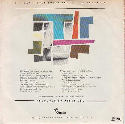 Steve Harley & Cockney Rebel : I Can't Even Touch You (7", Single)