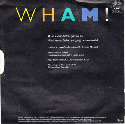 Wham! : Wake Me Up Before You Go-Go (7", Single)