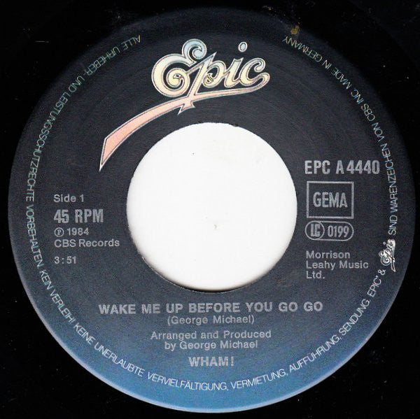 Wham! : Wake Me Up Before You Go-Go (7", Single)