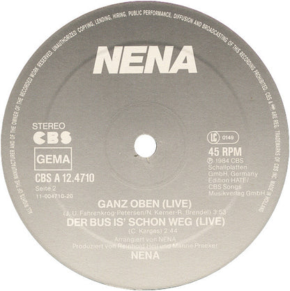 Nena : Irgendwie · Irgendwo · Irgendwann (Special 12" Dance-Mix) (12", Maxi)