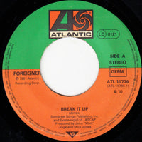 Foreigner : Break It Up (7", Single)