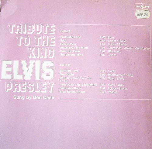 Ben Cash : Tribute To The King Elvis Presley (LP)
