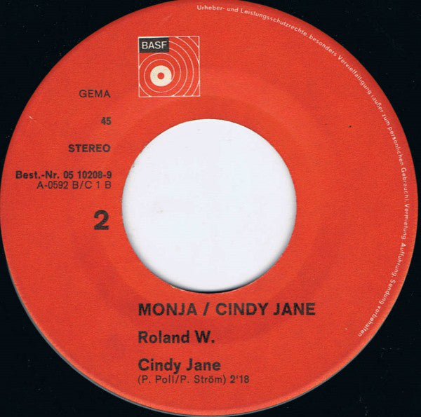 Roland W. : Monja / Cindy Jane (7", Single, RE)