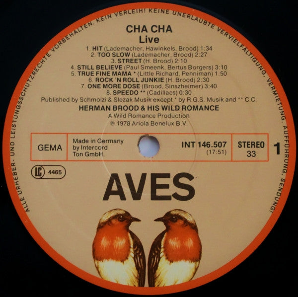 Herman Brood & His Wild Romance : Cha Cha (LP, Album)