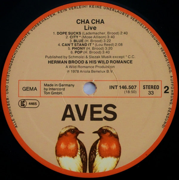 Herman Brood & His Wild Romance : Cha Cha (LP, Album)