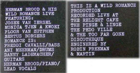 Herman Brood & His Wild Romance : Cha Cha (LP, Album)