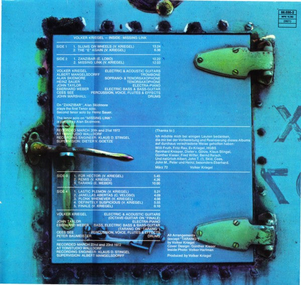 Volker Kriegel : Inside: Missing Link (2xLP, Album, RE)