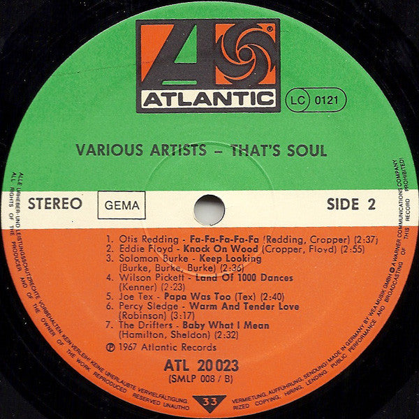 Various : That's Soul 1-6 (6xLP, Comp + Box)