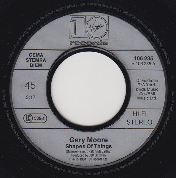 Gary Moore : Shapes Of Things (7", Single)