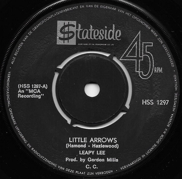 Leapy Lee : Little Arrows / Time Will Tell (7", Single)