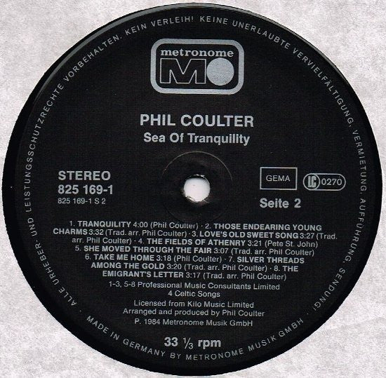 Phil Coulter : Sea Of Tranquility (LP, Album)