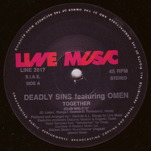 Deadly Sins Featuring Omen (8) : Together (12")