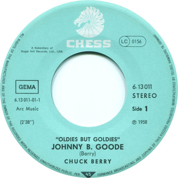 Chuck Berry : Johnny B. Goode / Maybelline (7", Single)