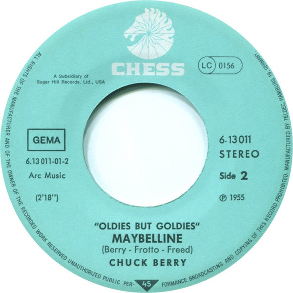 Chuck Berry : Johnny B. Goode / Maybelline (7", Single)