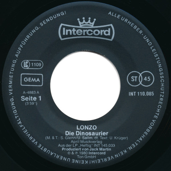 Lonzo Westphal : Die Dinosaurier (7", Single)