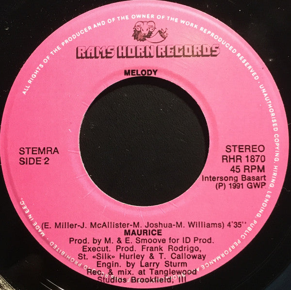 Maurice* : Out Of Nowhere / Melody (7")